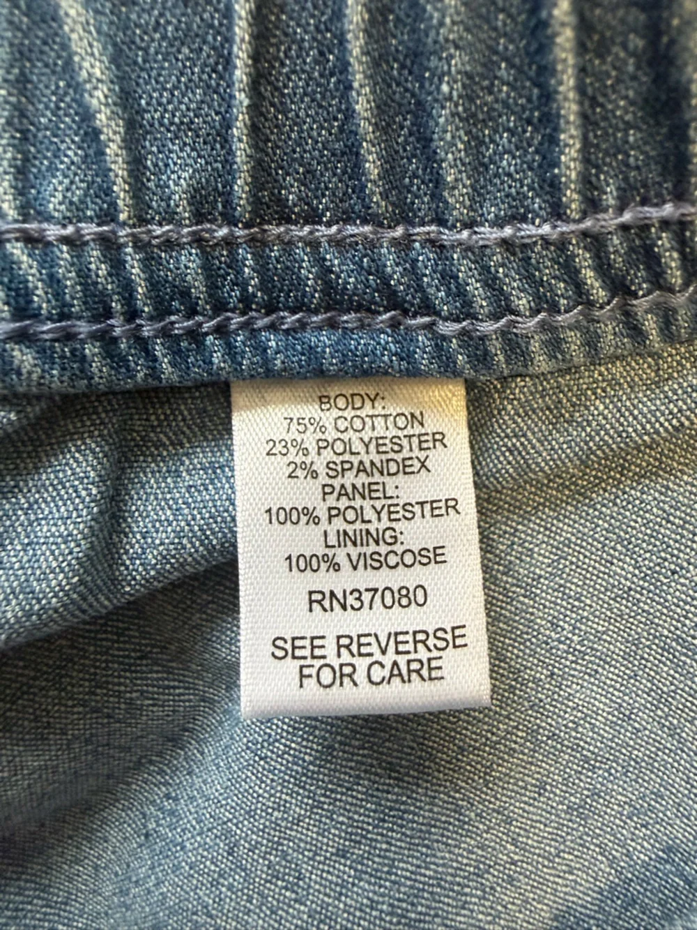 Denim & Paisley Patchwork Ruffled Denim Skirt Womens Size 26W Plus Size 3X - Picture 8 of 11